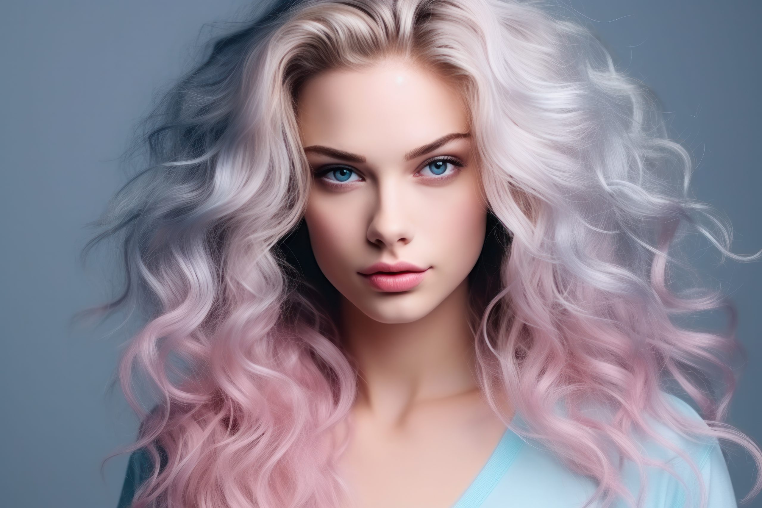 mujer pewlo rizado blanco y rosa salon paquita mujer pewlo rizado blanco y rosa salon paquita